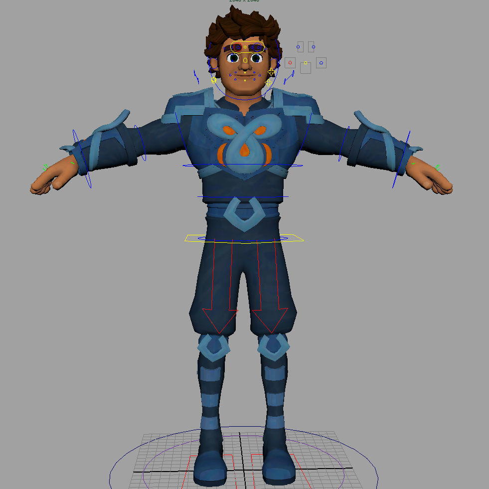 Cartoon Rigged Character 1 3D model_6