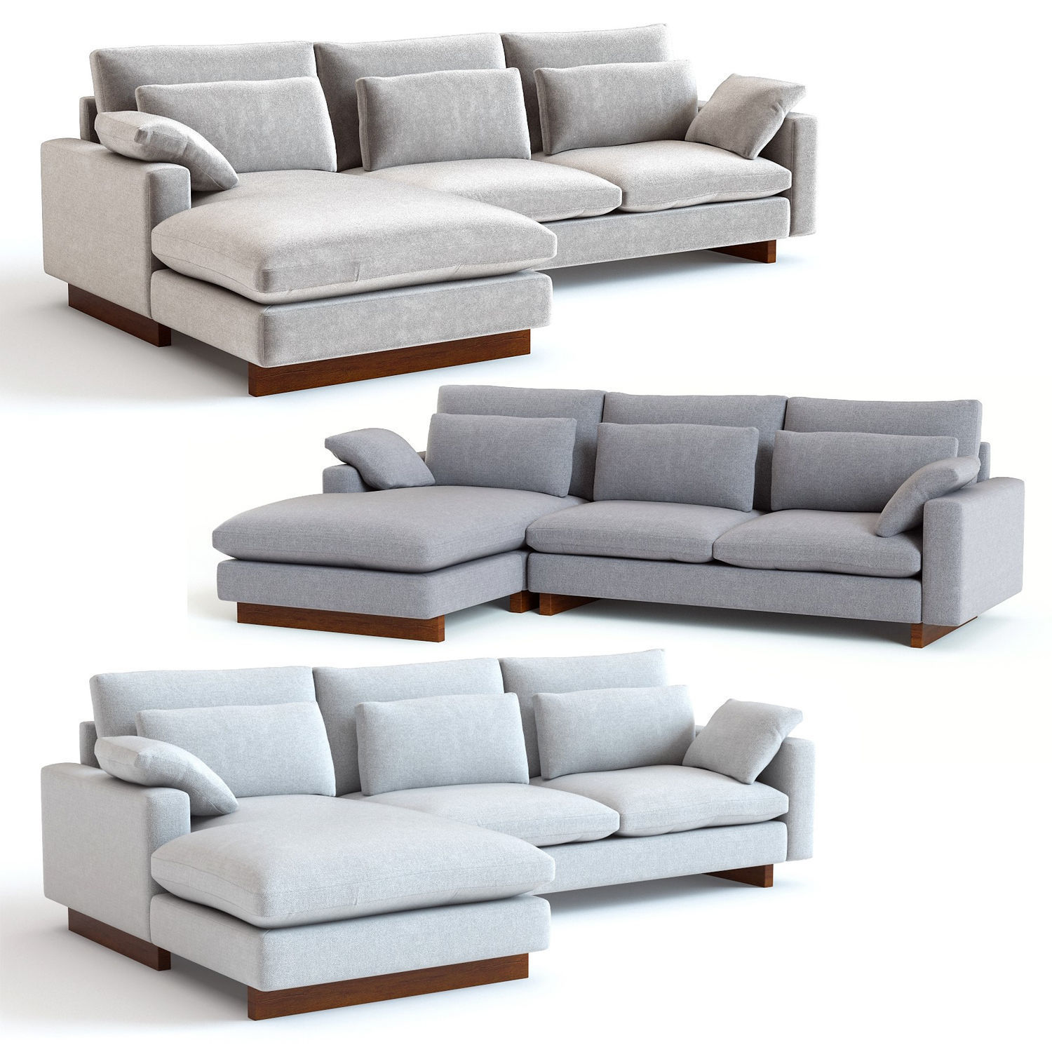 West Elm Harmony Sectional 3D model_5