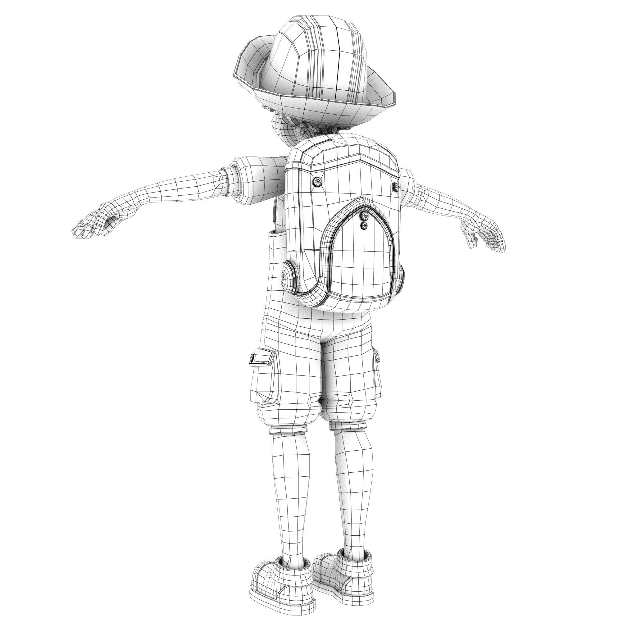 Cartoon Rigged Character 2 3D model_6