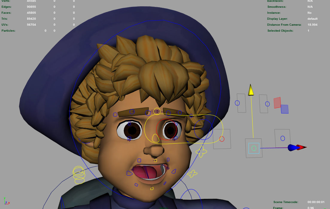 Cartoon Rigged Character 2 3D model_2