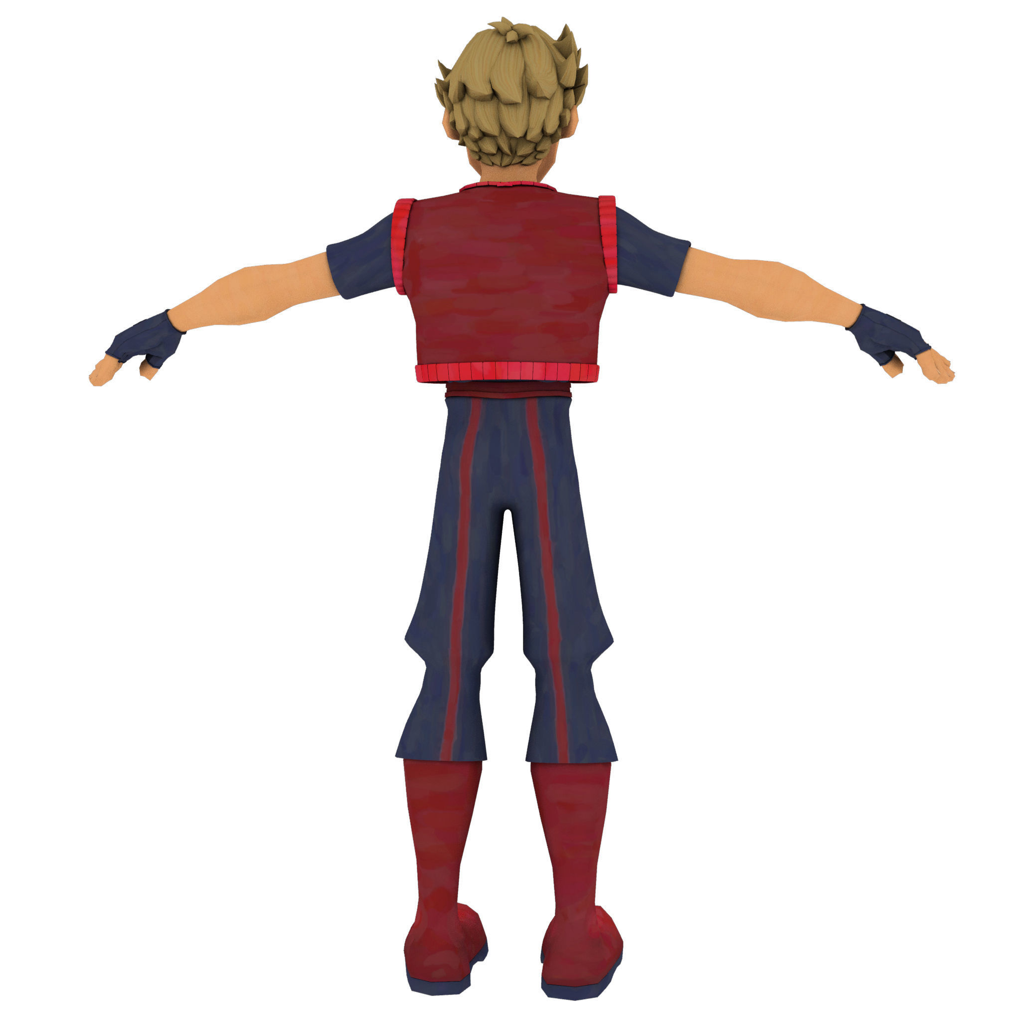 Cartoon Rigged Character 3 3D model_4