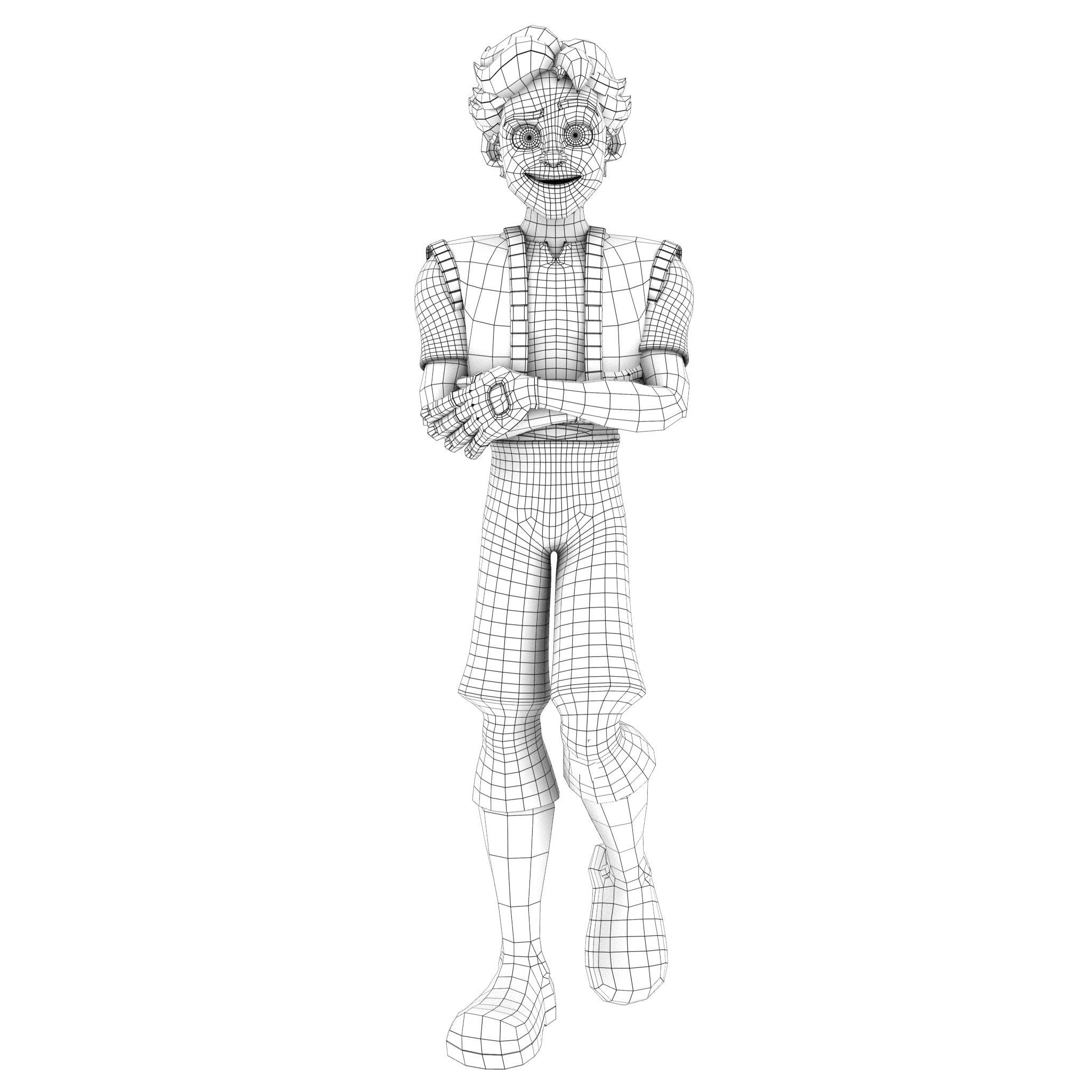 Cartoon Rigged Character 3 3D model_1