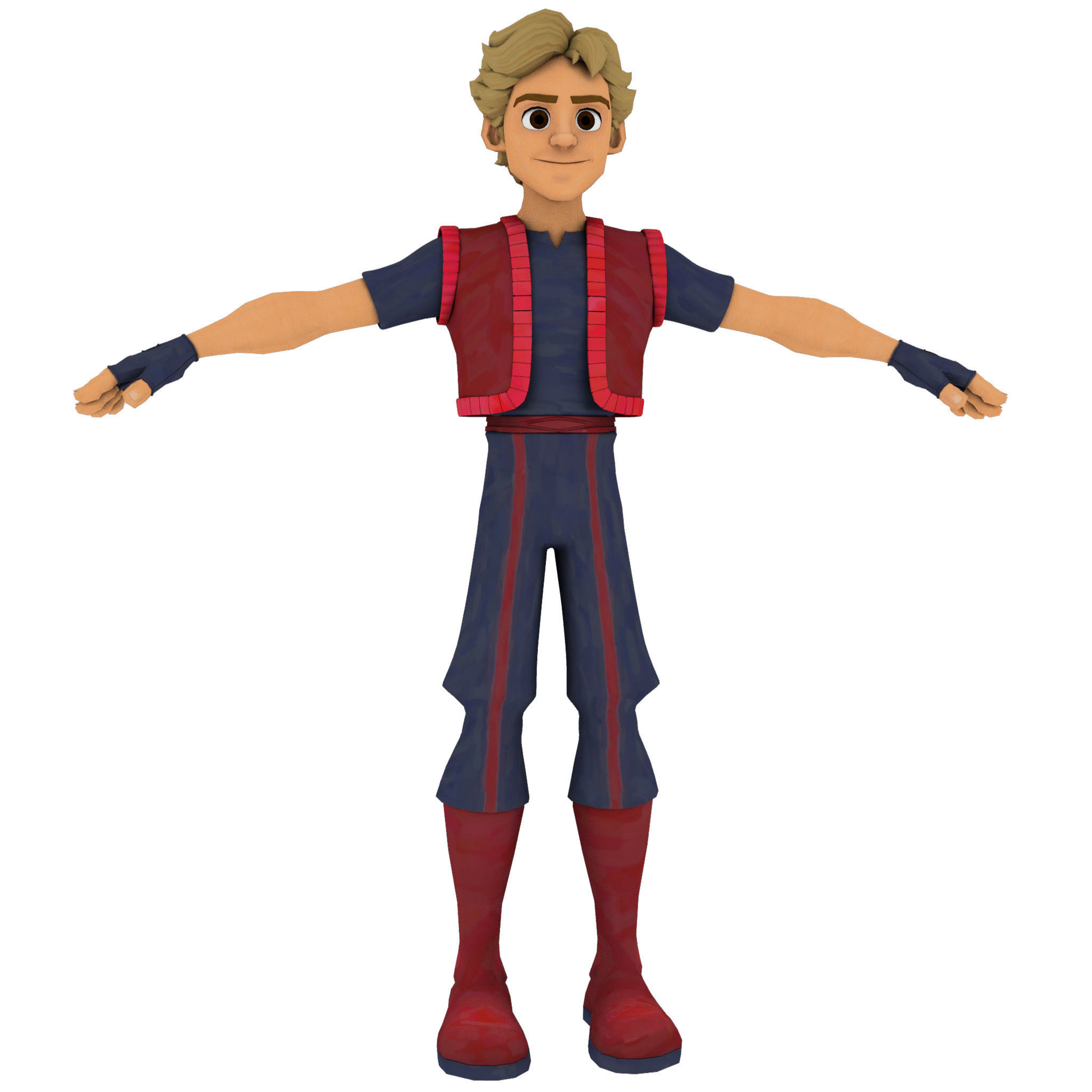 Cartoon Rigged Character 3 3D model_2