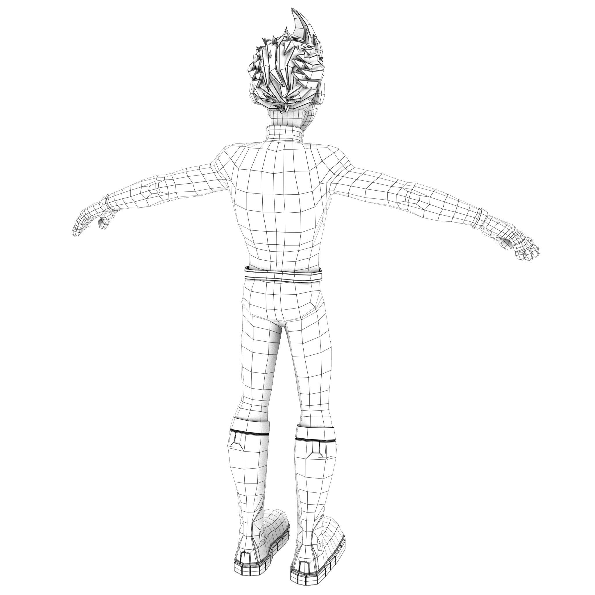 Cartoon Rigged Character 4 3D model_5