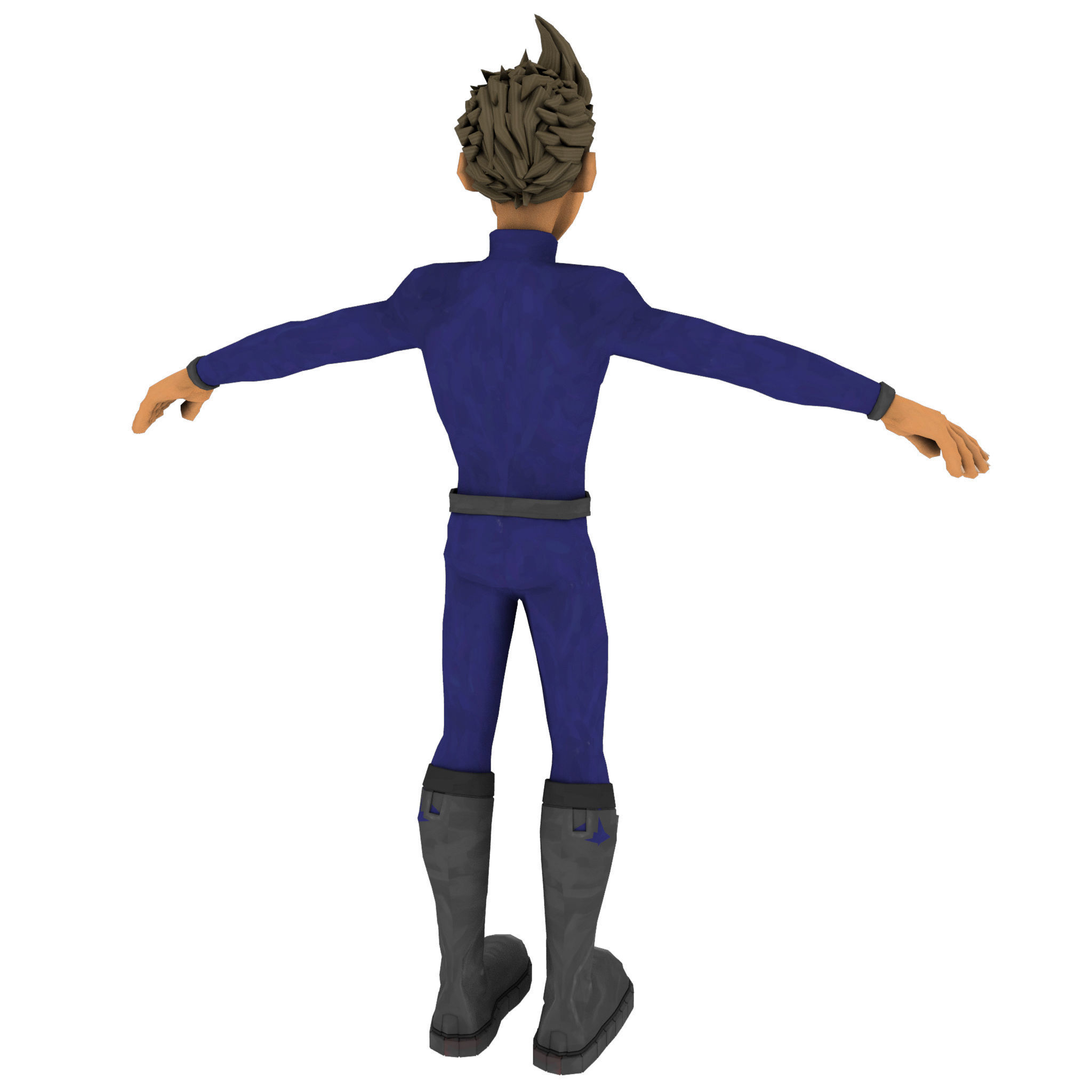 Cartoon Rigged Character 4 3D model_4