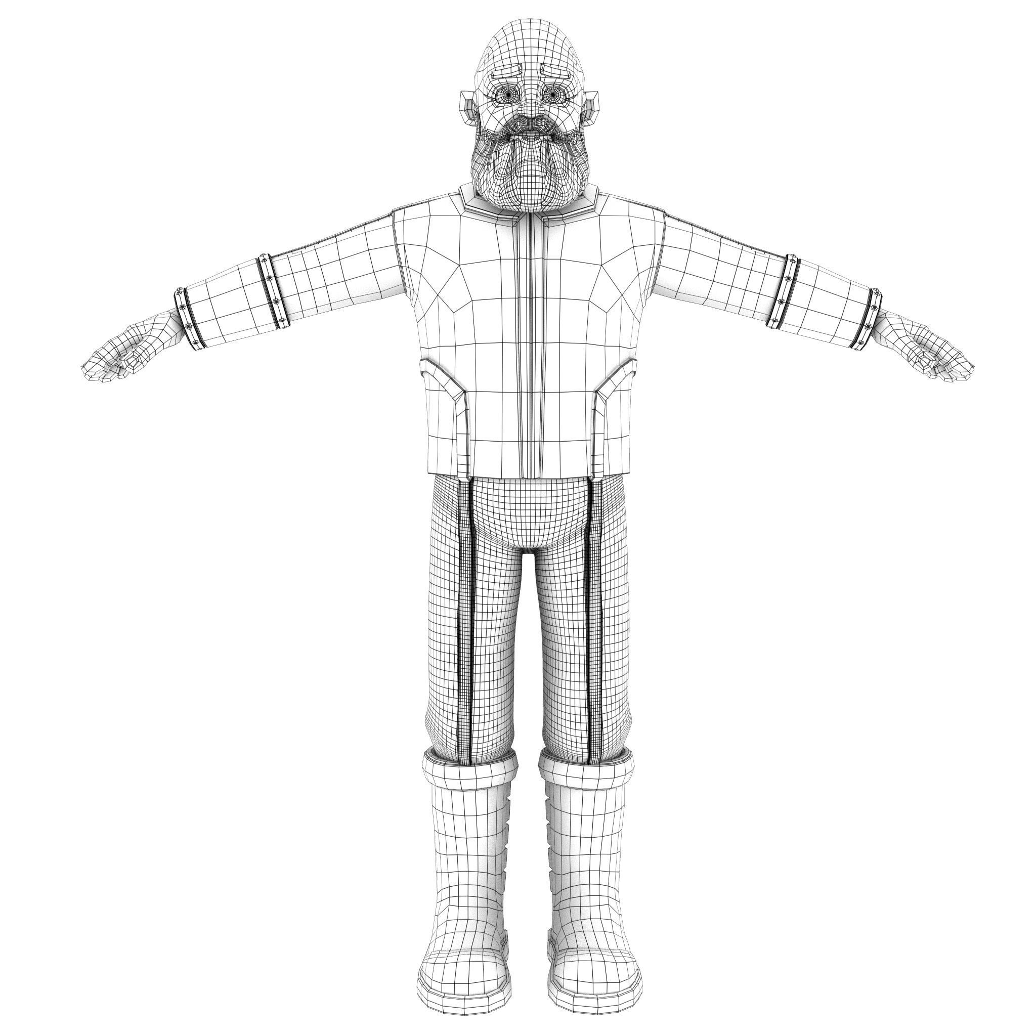 Cartoon Rigged Character 5 3D model_3