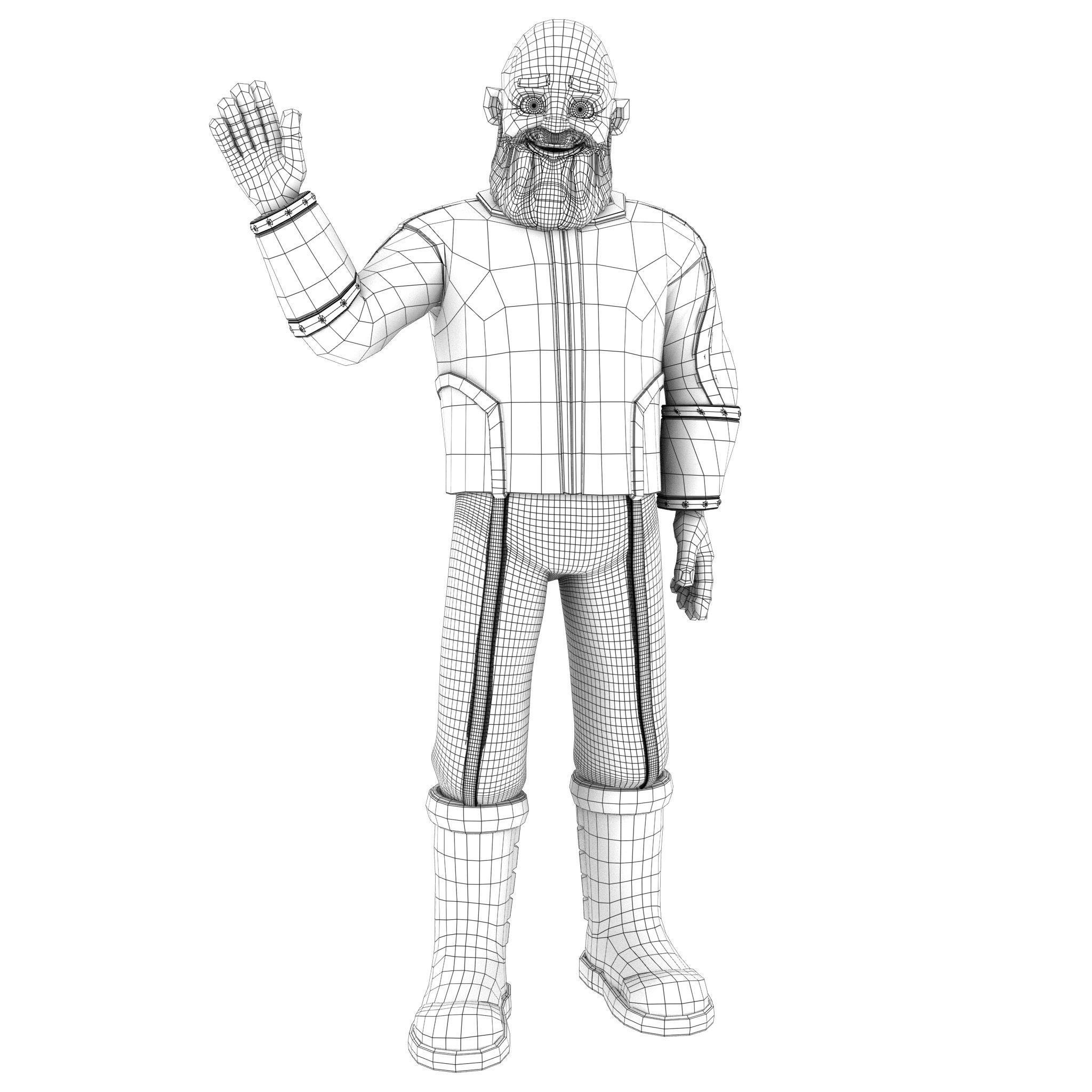 Cartoon Rigged Character 5 3D model_1