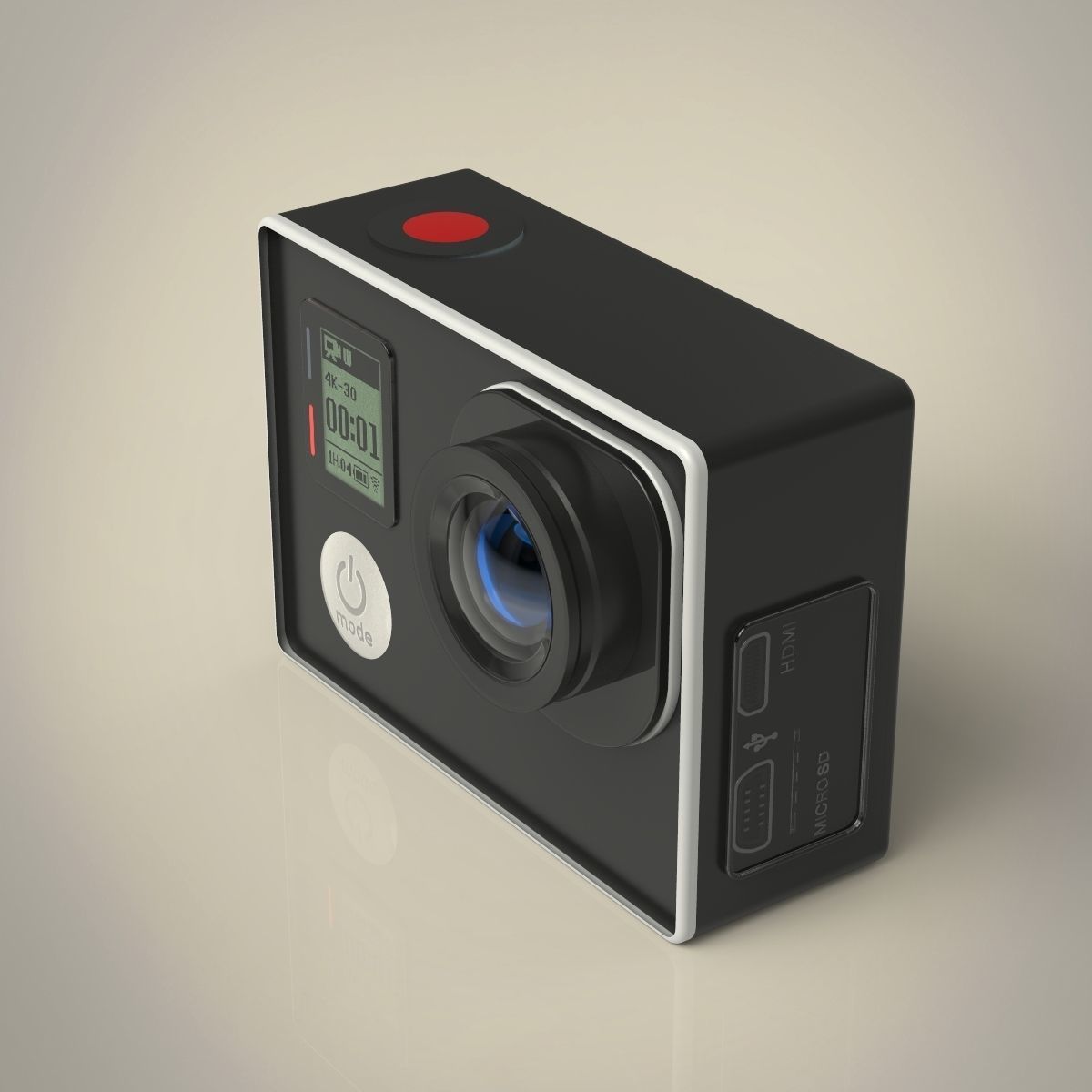 GoPro Hero 4 3D model_3