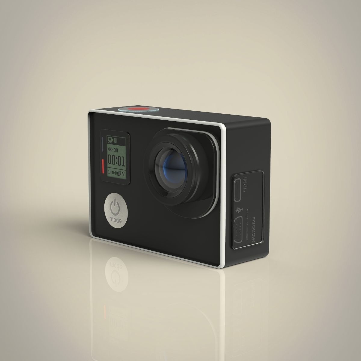GoPro Hero 4 3D model_4