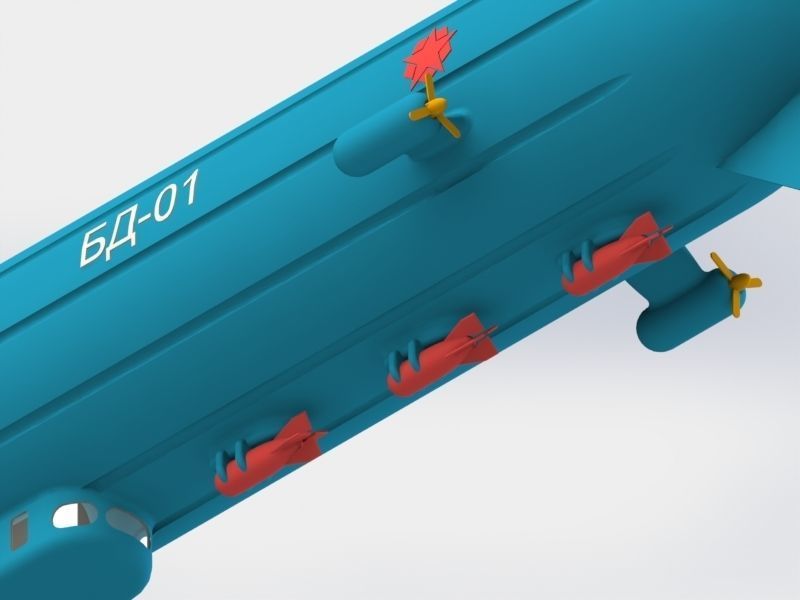 Dirigible bomber 3D print model_6