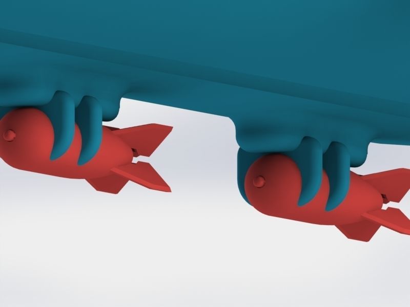 Dirigible bomber 3D print model_7