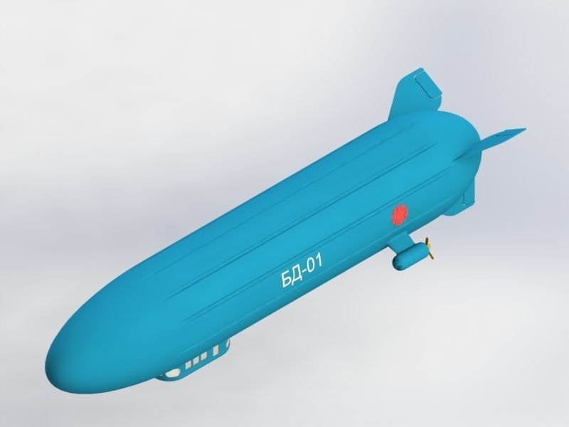 Dirigible bomber 3D print model_3