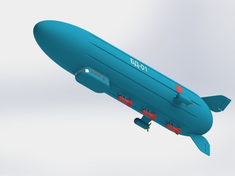 Dirigible bomber 3D print model_5