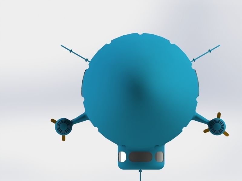 Dirigible bomber 3D print model_2