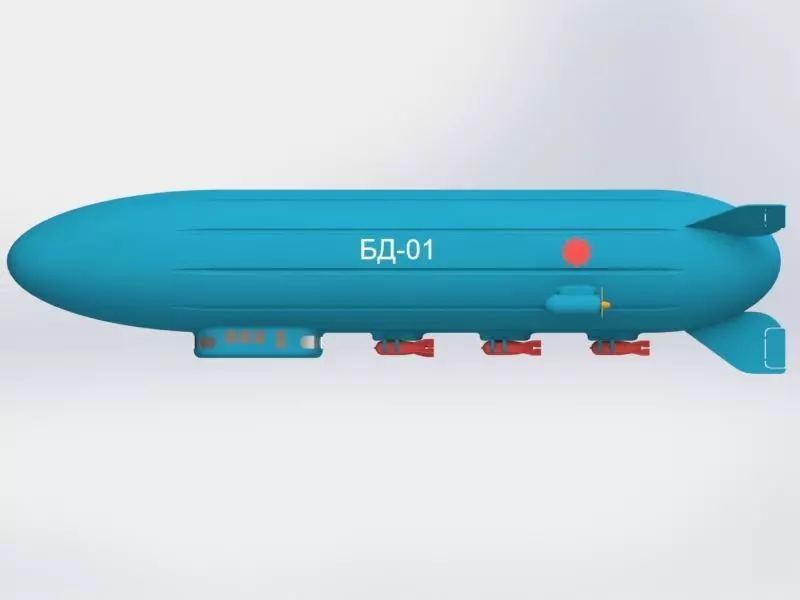 Dirigible bomber 3D print model_0