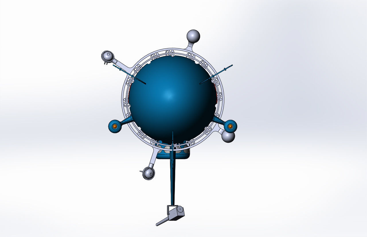 Dirigible-artillery submarine 3D print model_6