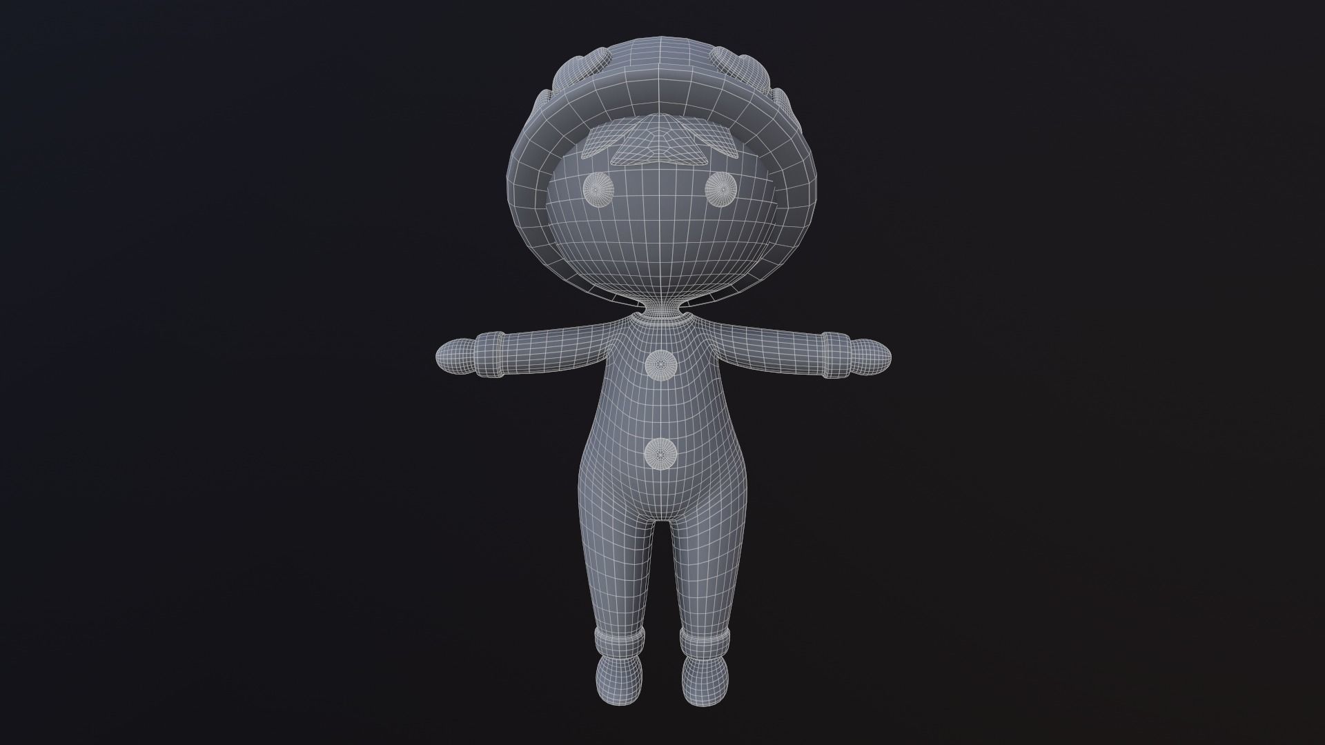 Asset - Cartoons - Toys - Doll - Rig 3D model_6