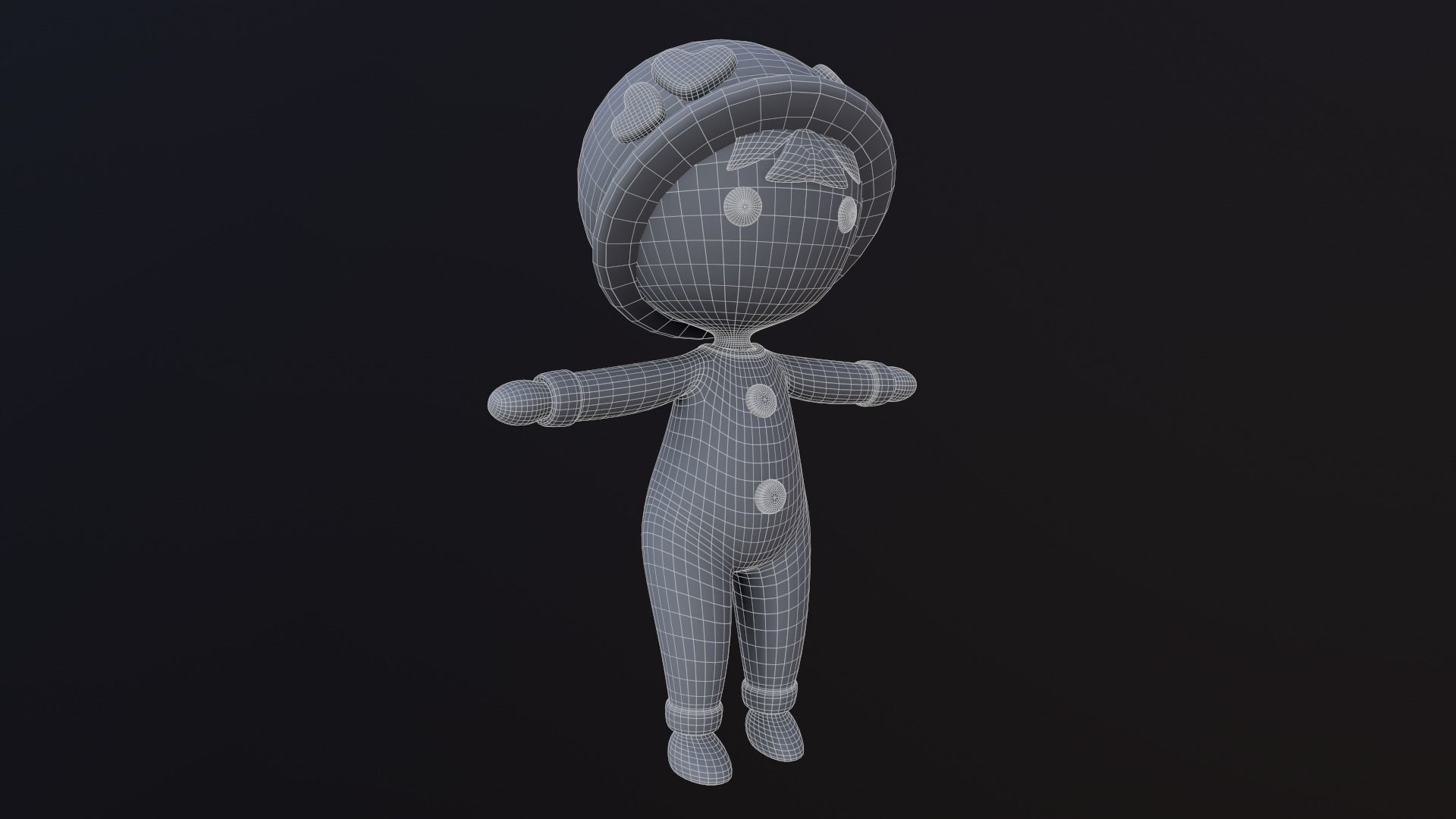 Asset - Cartoons - Toys - Doll - Rig 3D model_9