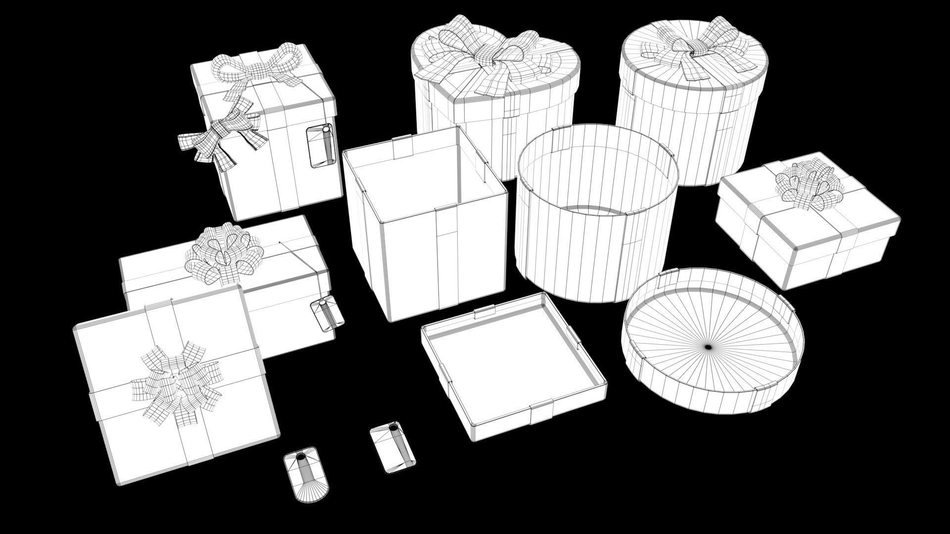 Gift Boxes vs textures 3D model_6