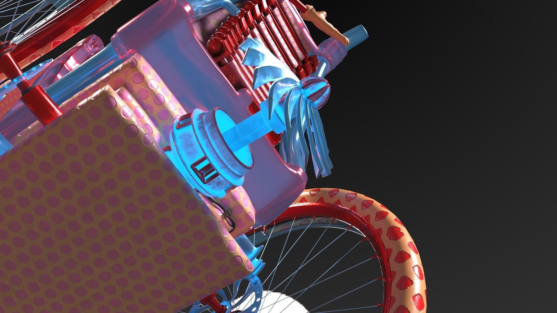 Wheelchair wooden 3D model_58