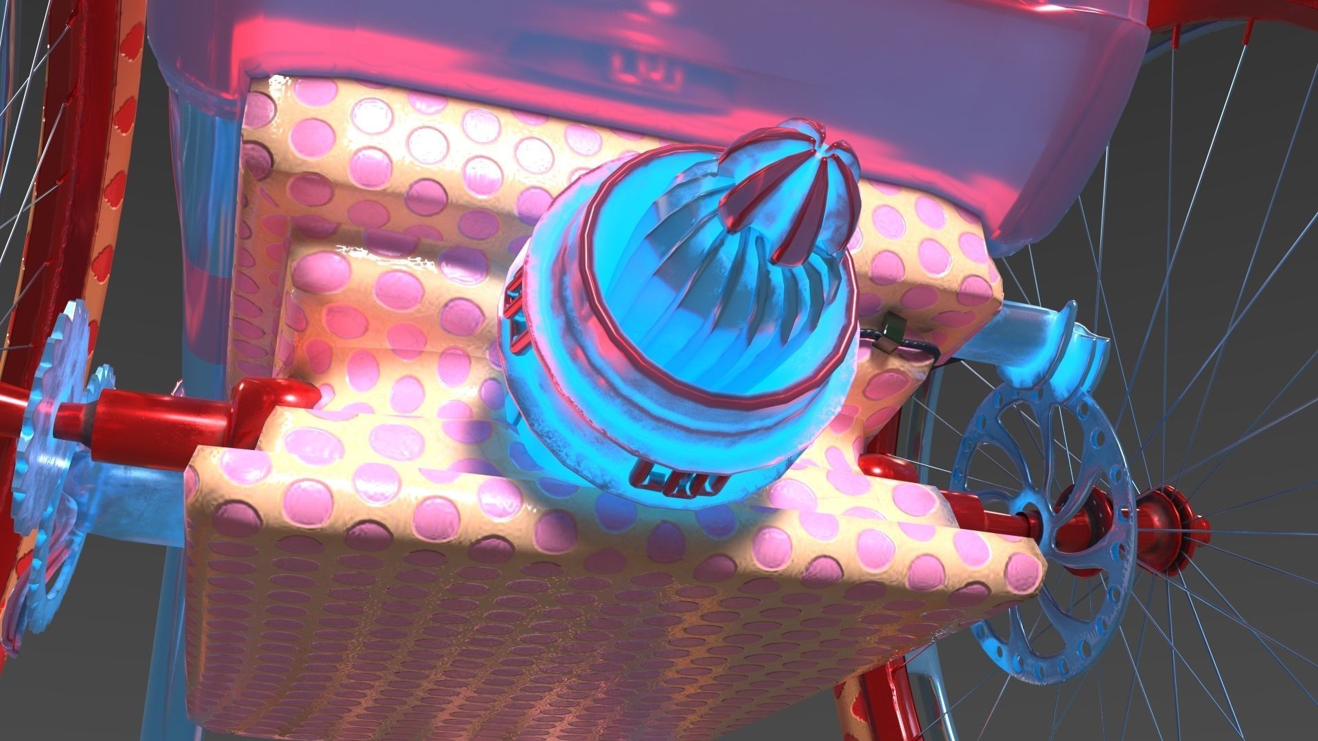 Wheelchair wooden 3D model_59