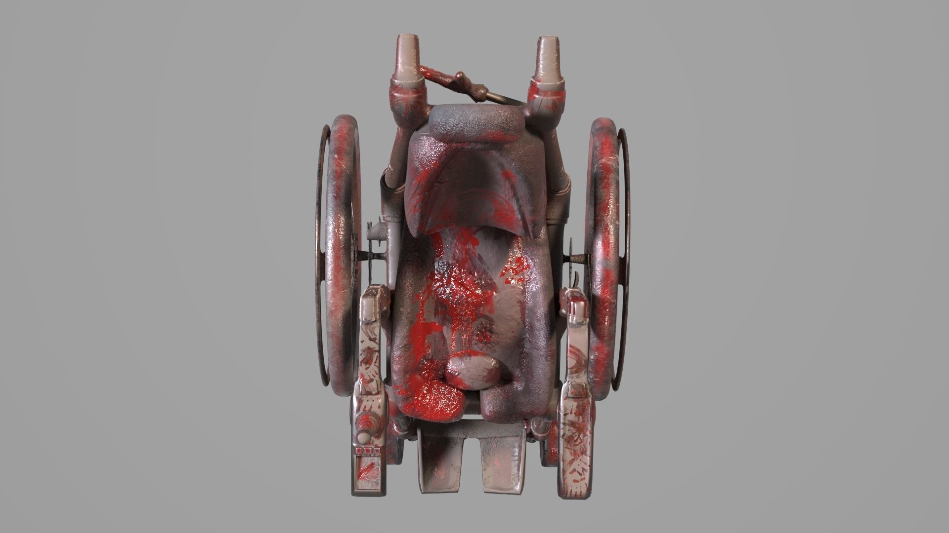 Wheelchair wooden 3D model_68