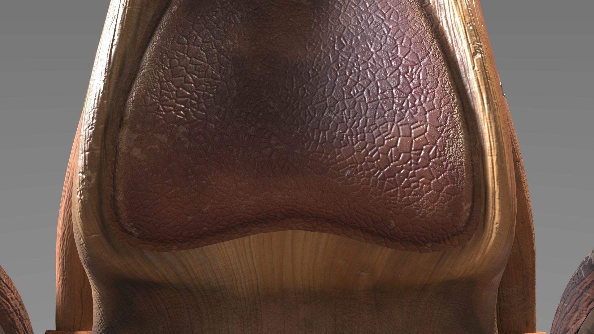 Wheelchair wooden 3D model_38