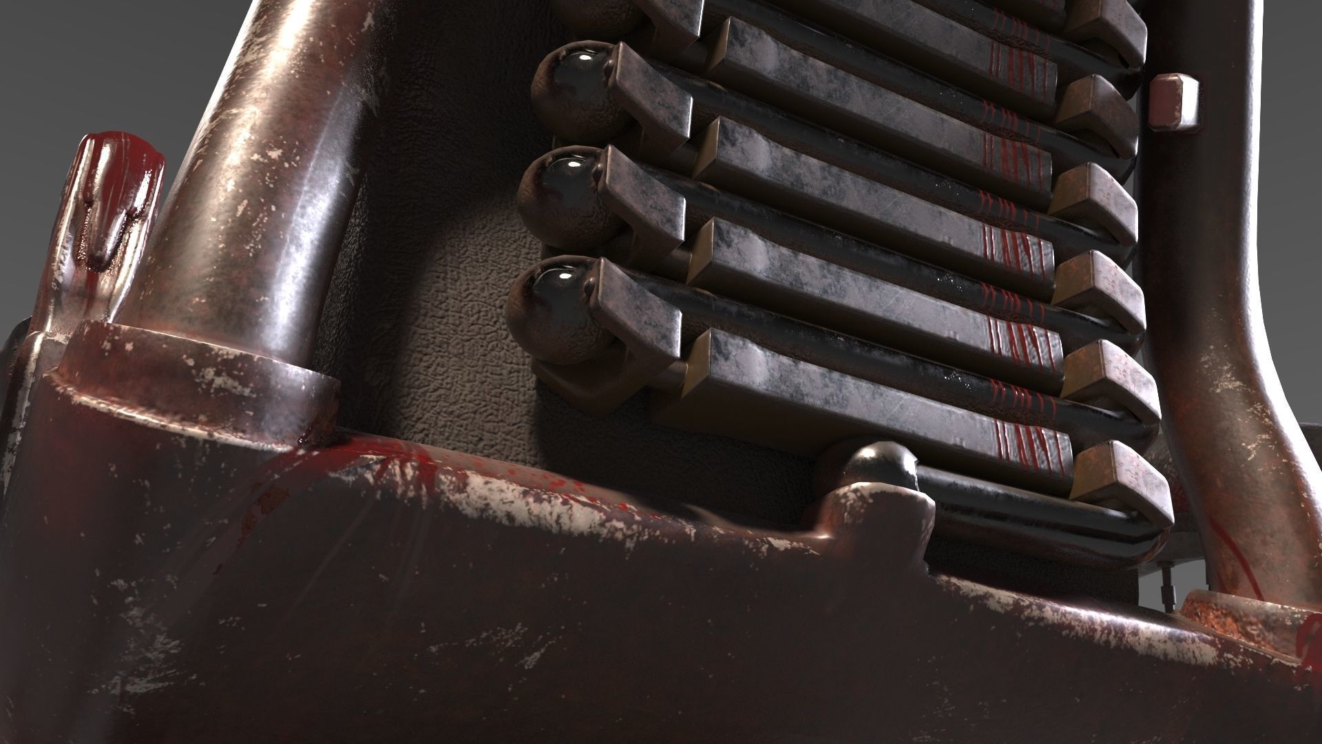 Wheelchair wooden 3D model_64