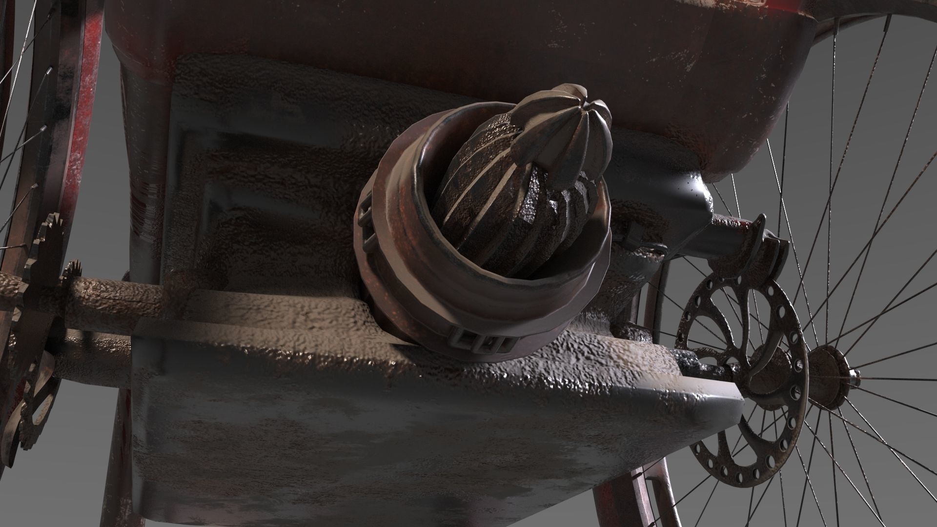 Wheelchair wooden 3D model_70