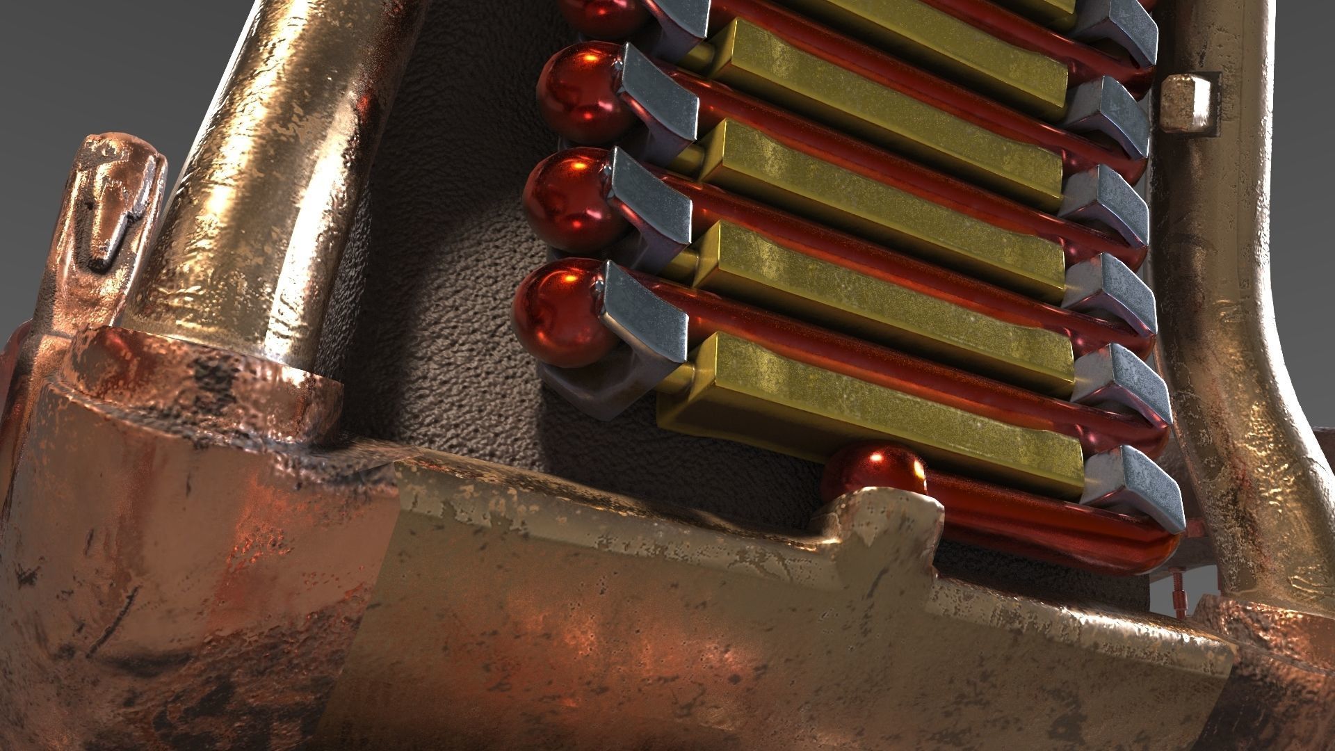 Wheelchair wooden 3D model_20