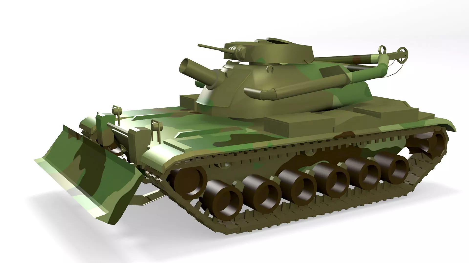 M728 Combat Engineer Vehicle Low-poly 3D model