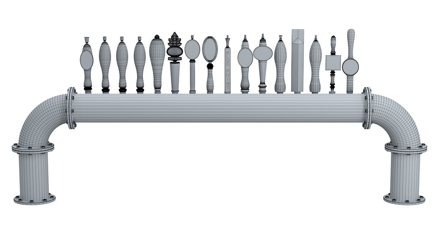 Beer Towers Elbe and Longhorn 3D model_6