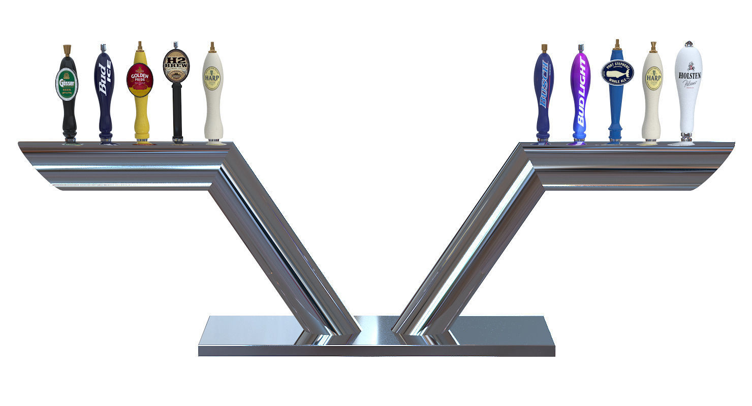 Beer Towers Elbe and Longhorn 3D model_2