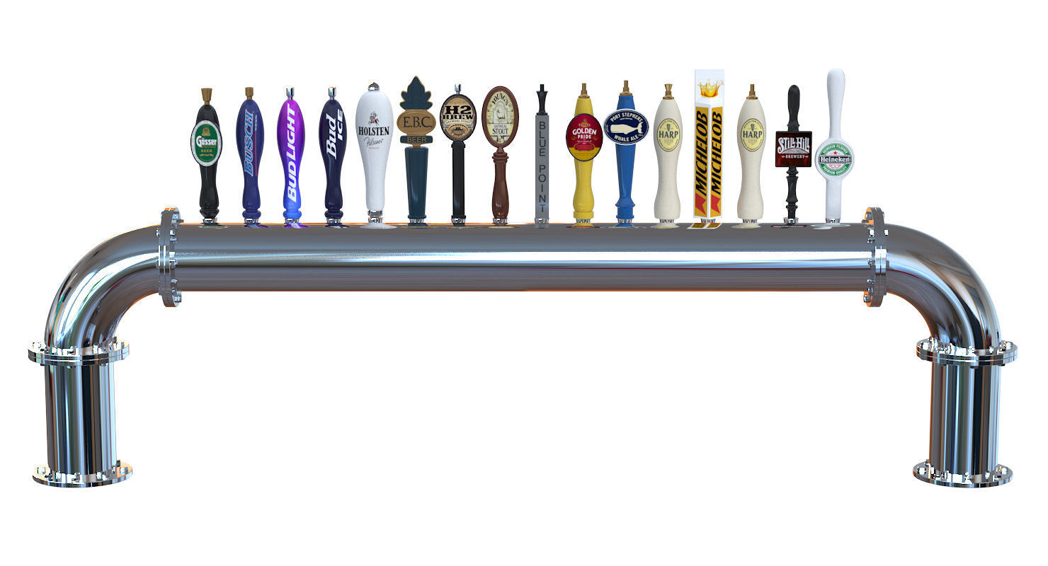 Beer Towers Elbe and Longhorn 3D model_1