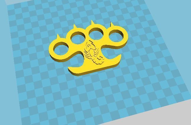 Knuckel Duster with scorpion  3D print model_2