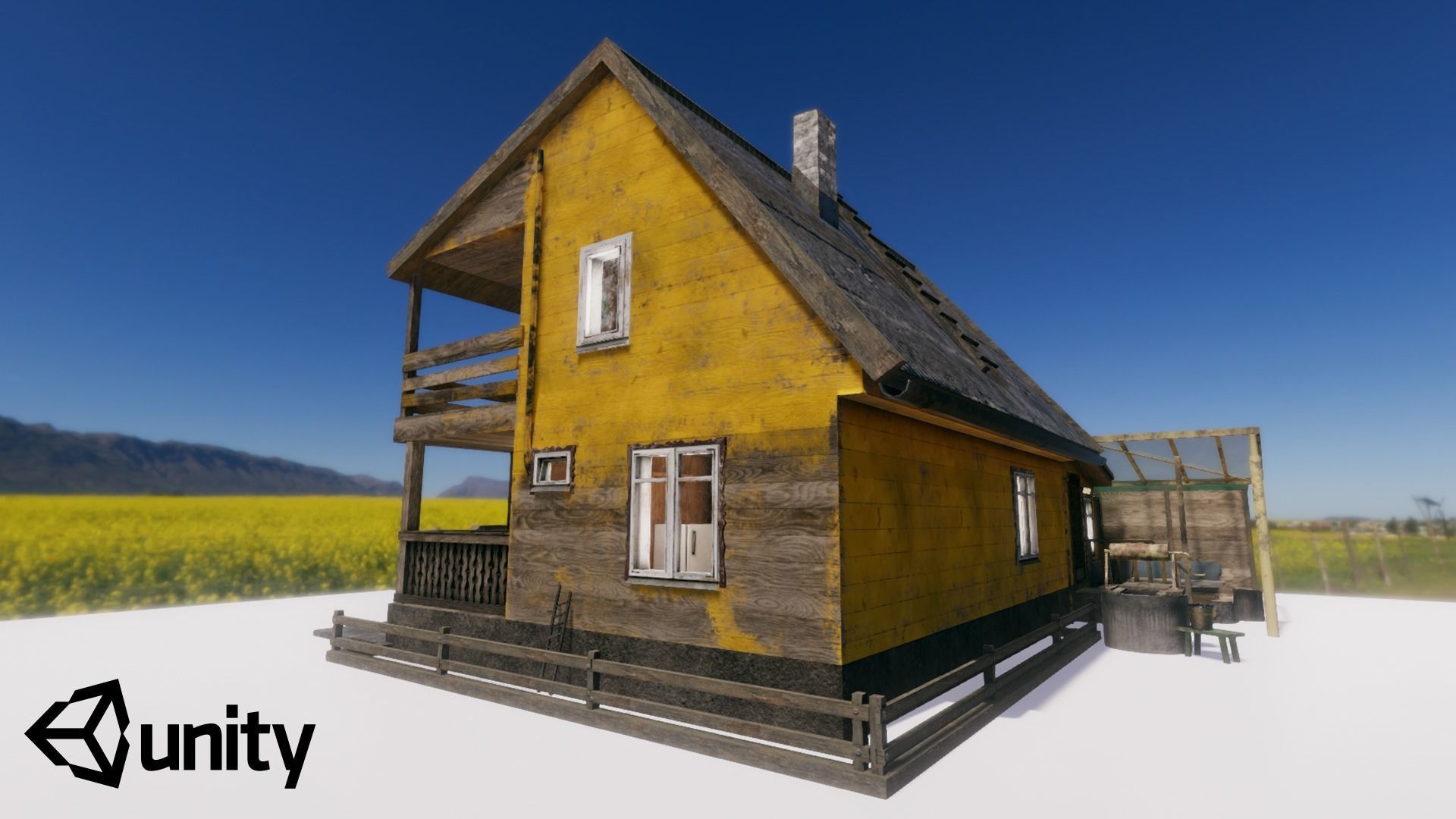 Summerhouse - Furnished Low-poly 3D model_5