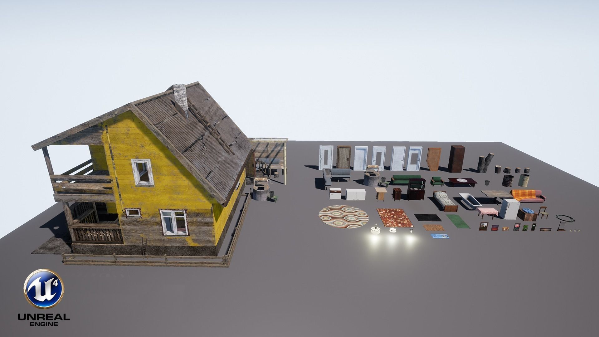 Summerhouse - Furnished Low-poly 3D model_13