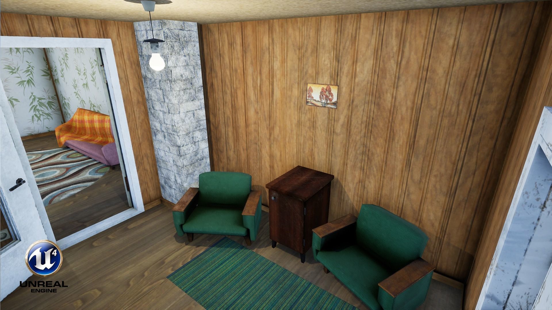 Summerhouse - Furnished Low-poly 3D model_20