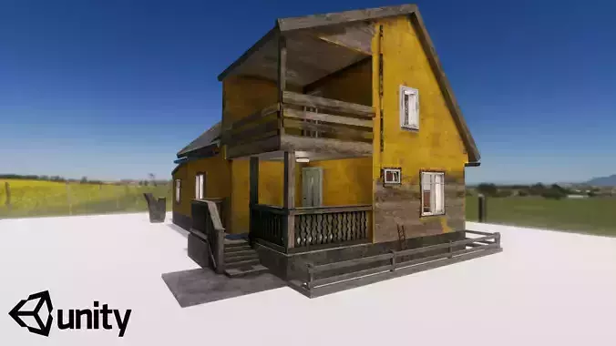 Summerhouse - Furnished Low-poly 3D model