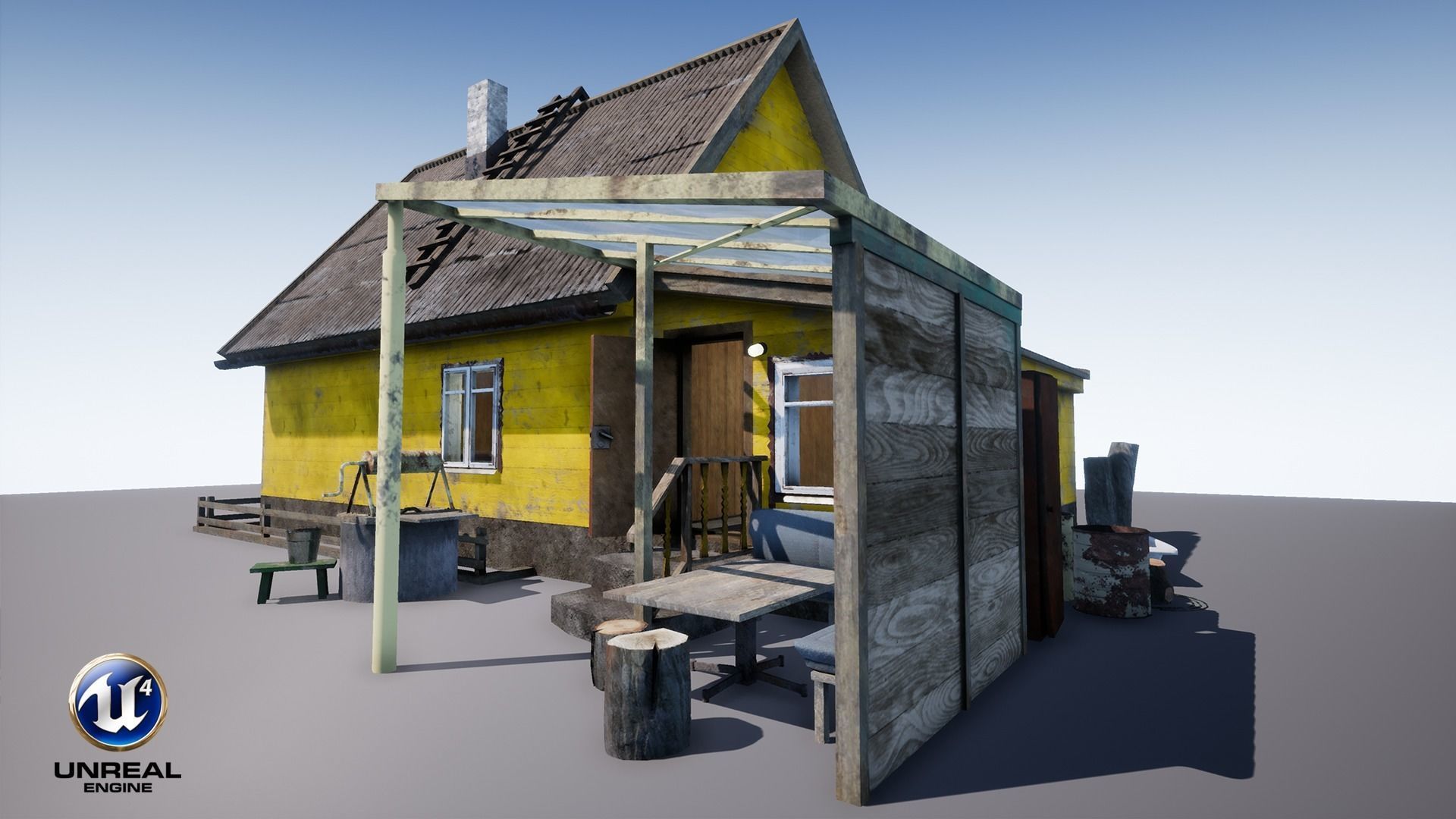 Summerhouse - Furnished Low-poly 3D model_15