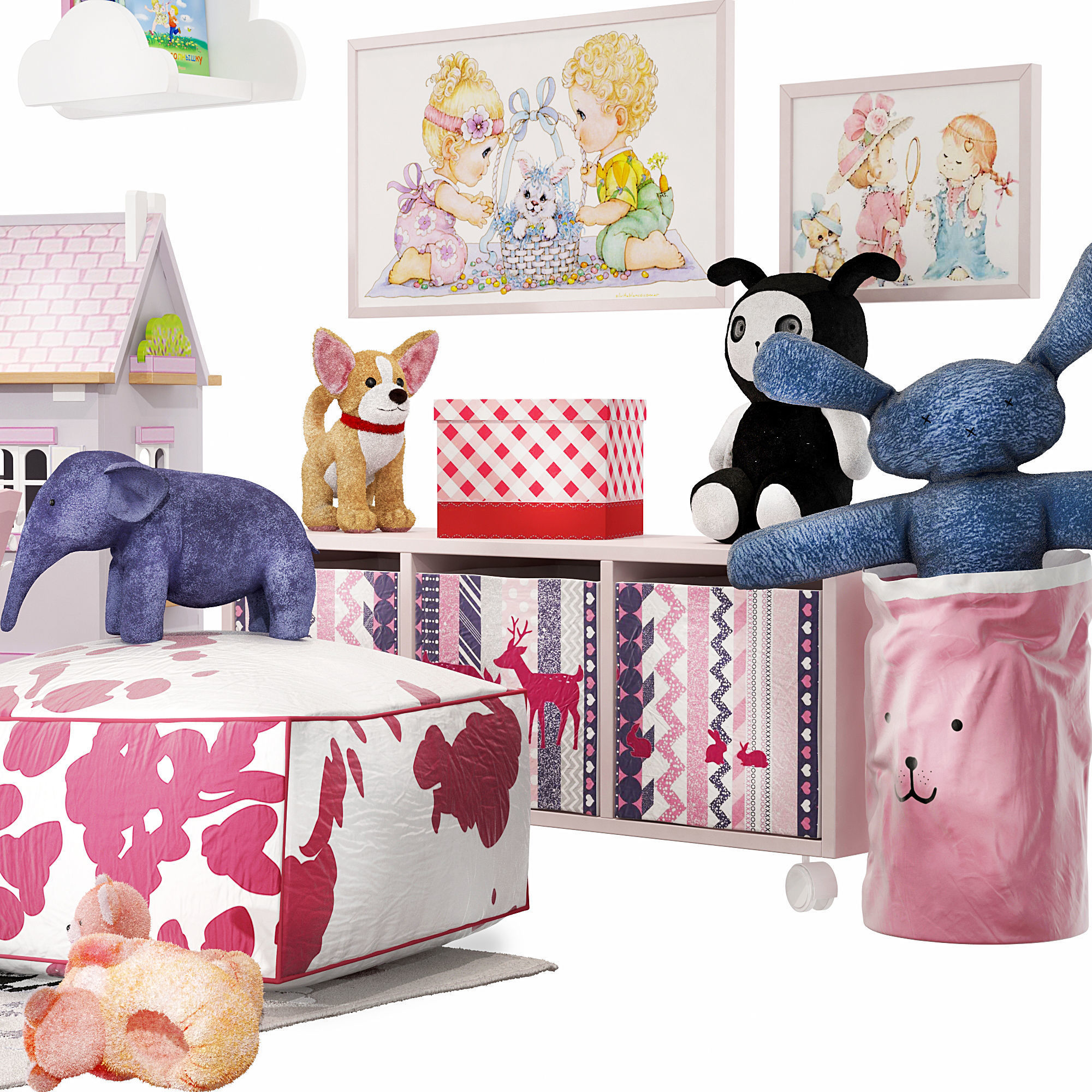 Children set 10 3D model_4