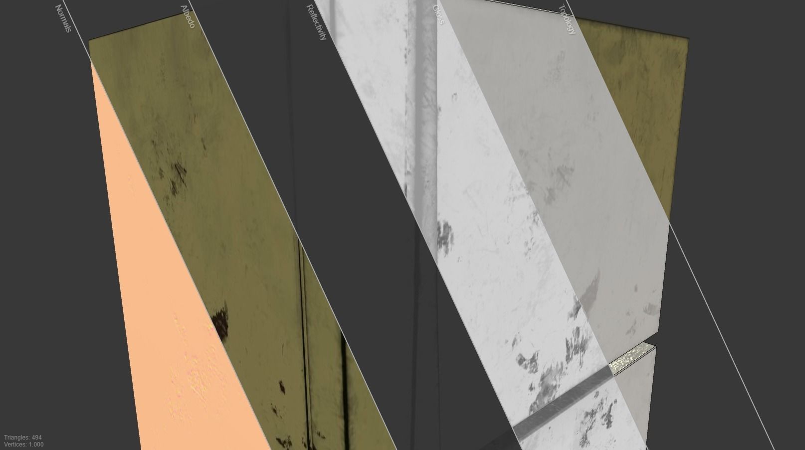 Refrigerator PBR Low Poly Game Ready gold Low-poly 3D model_9