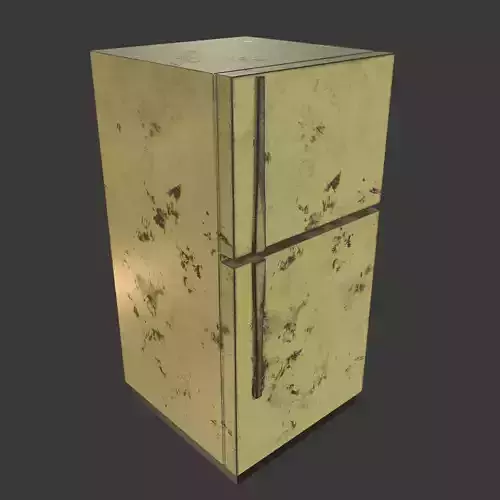 Refrigerator PBR Low Poly Game Ready gold