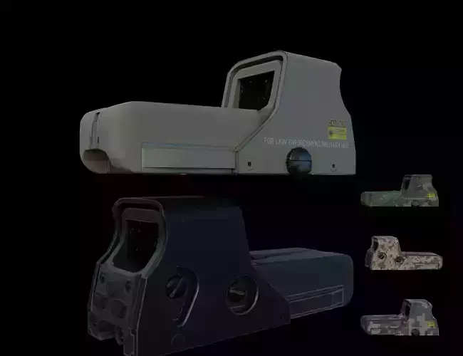 Holographic Sight Low-poly 3D model