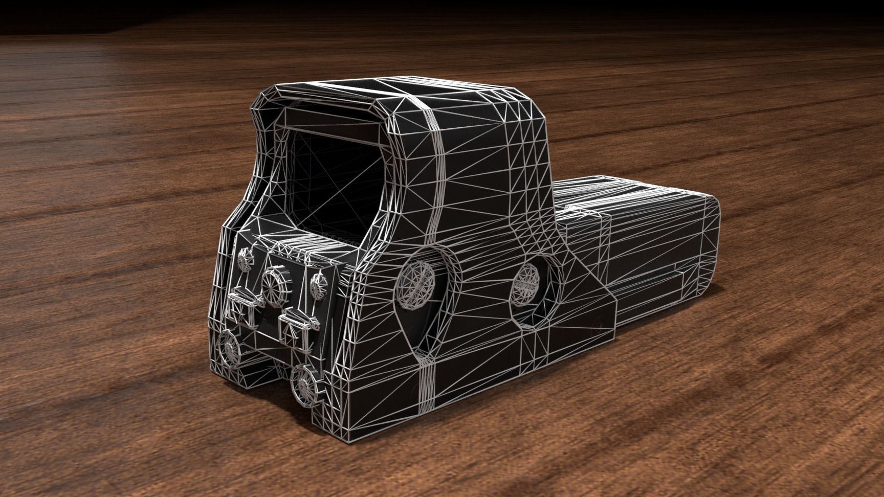 Holographic Sight Low-poly 3D model_22