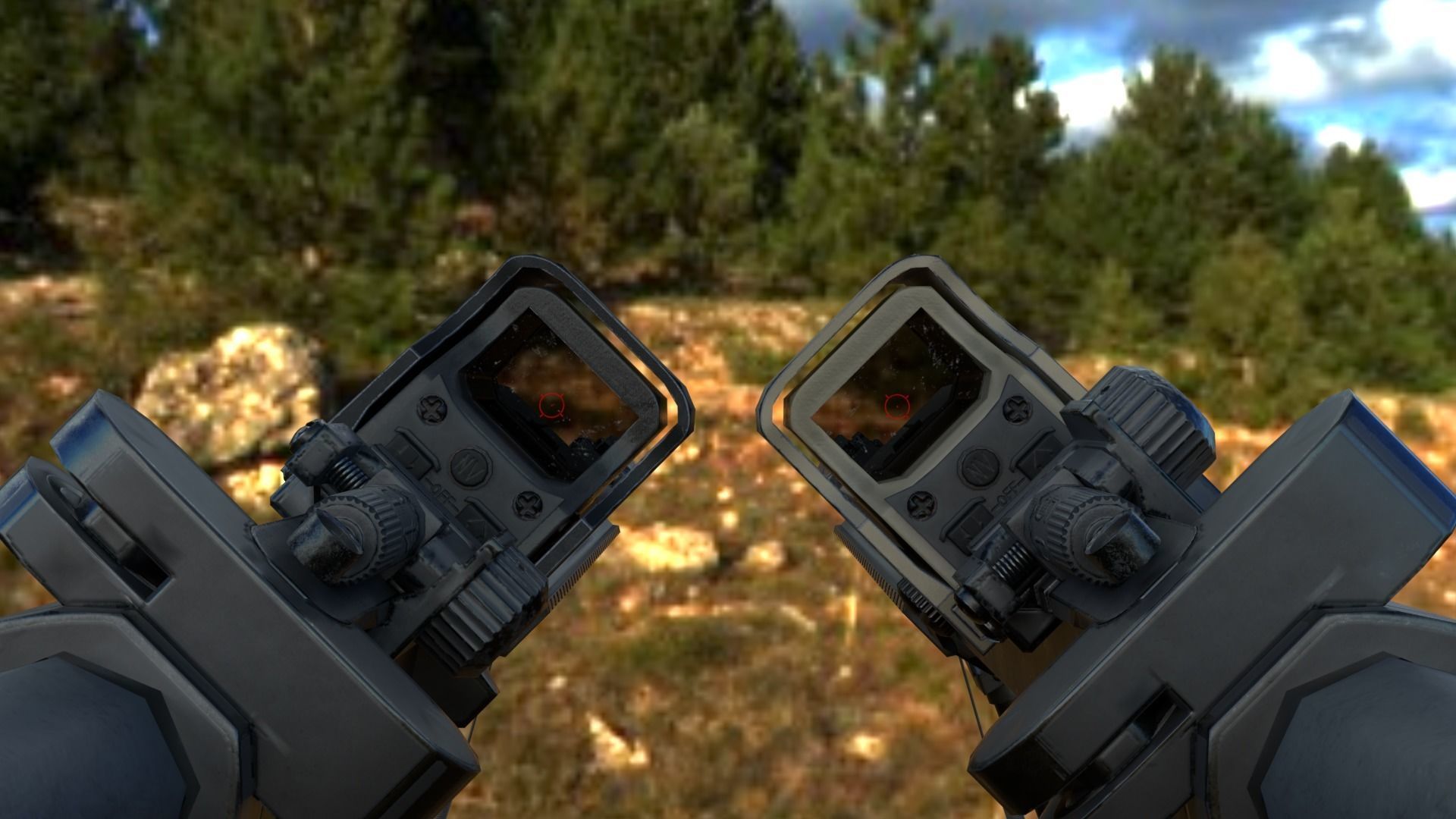 Holographic Sight Low-poly 3D model_11