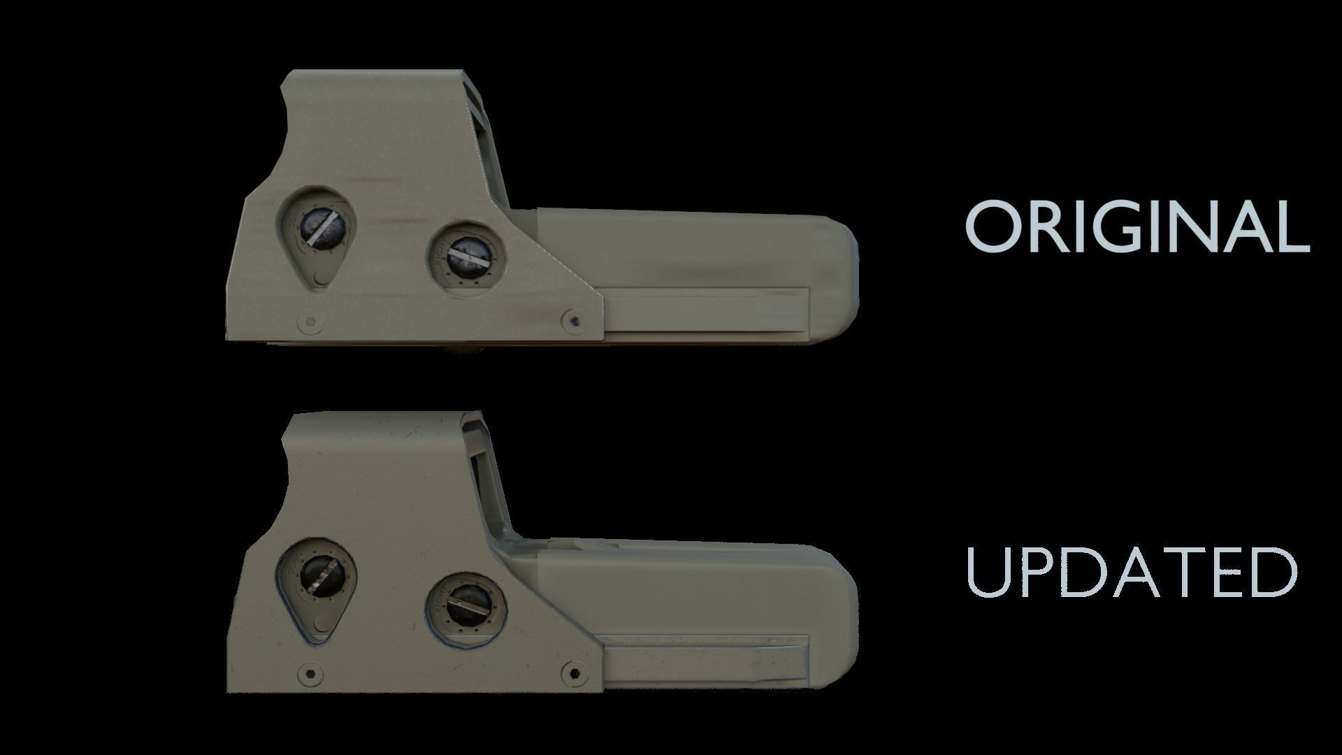 Holographic Sight Low-poly 3D model_5
