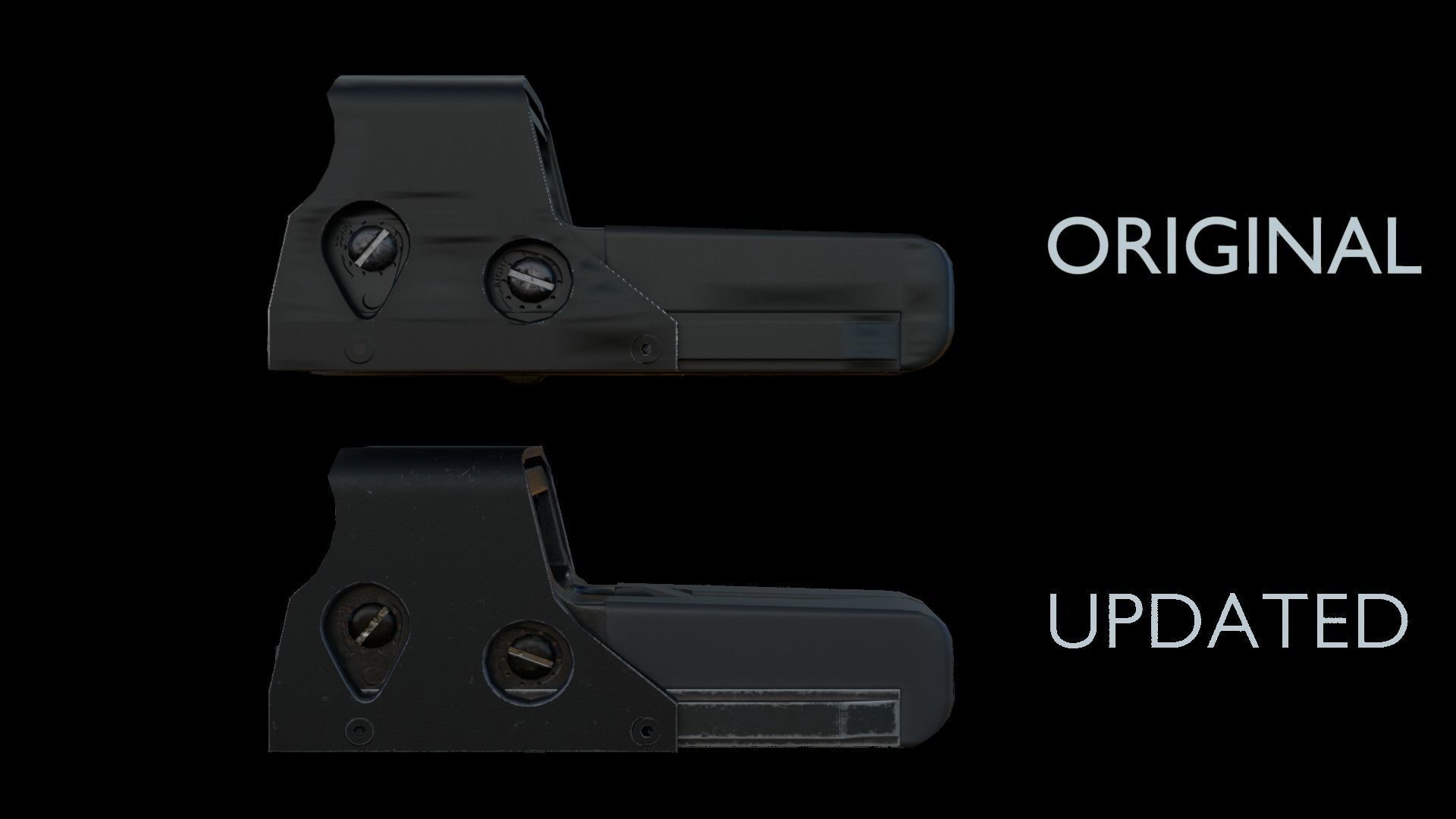 Holographic Sight Low-poly 3D model_4