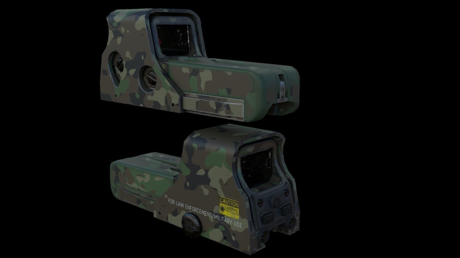 Holographic Sight Low-poly 3D model_13