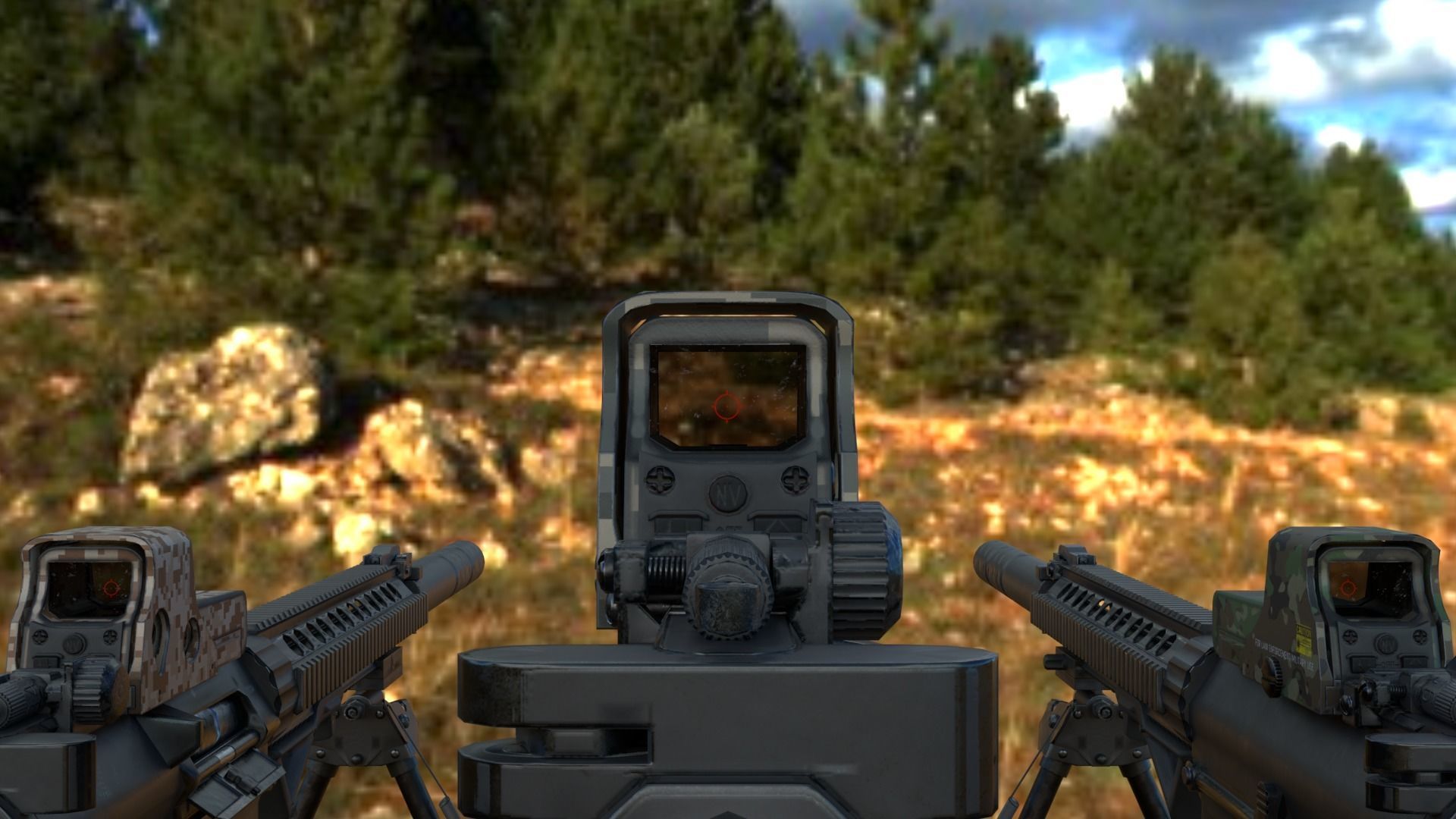 Holographic Sight Low-poly 3D model_10